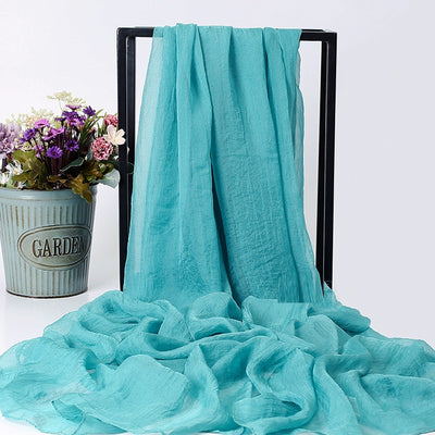 Pañuelo de Seda Simulada para el Sol - Chal Protector UV para Mujer - Image 30