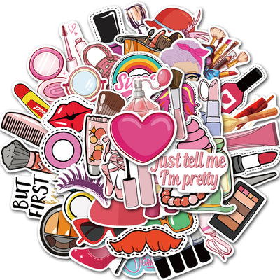 A large collection of cute cartoon animal stickers, including a monkey, pig, shark, penguin, elephant, and more, arranged in a circle. - Image 17