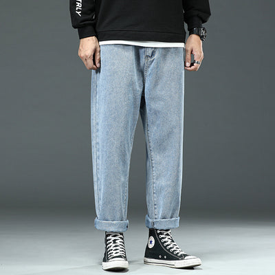 Jeans Anchos de Verano para Hombre Talla Grande Corte Recto Suelto - Image 10