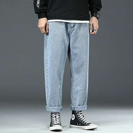 Jeans Anchos de Verano para Hombre Talla Grande Corte Recto Suelto - Image 10