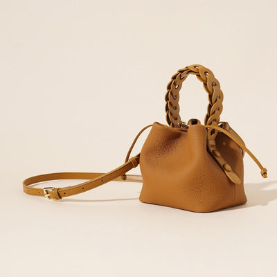 Bolso Bandolera de Cuero Vegetal - Estilo Bucket Vintage - Image 16