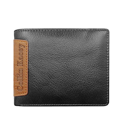 Billetera Corta de Cuero Genuino para Hombre con Múltiples Compartimentos - Image 9