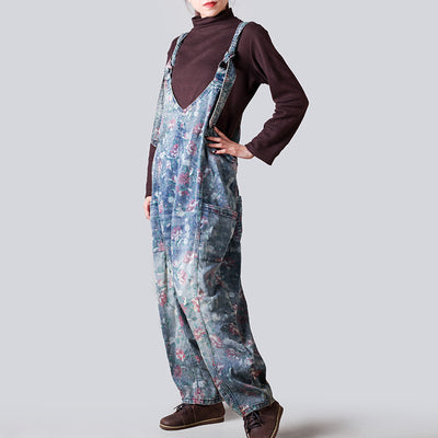 Pantalón Vaquero Ancho Desgastado con Estampado y Ajuste Regulable - Image 18