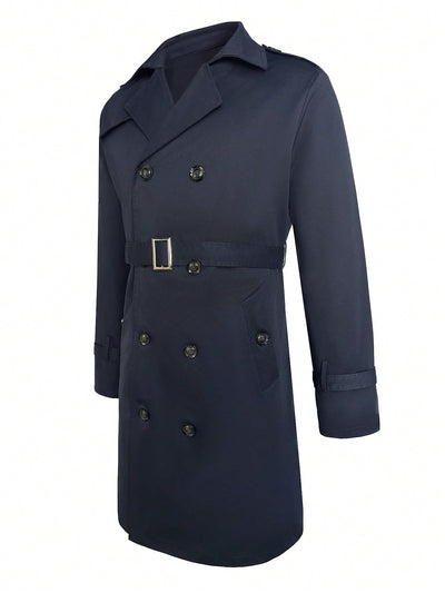 Abrigo Trench Doble Botonadura Casual para Hombre - Image 15