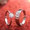 Anillo de Diamante Simulado Moissanita para Parejas - Diseño de Seis Garras SATINE - Image 5