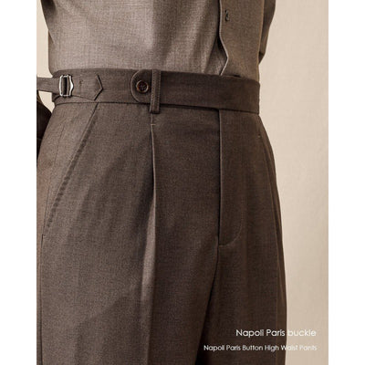 Pantalón de Vestir Cintura Alta Hombre Primavera Verano Corte Recto - Image 3