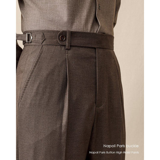 Pantalón de Vestir Cintura Alta Hombre Primavera Verano Corte Recto - Image 3