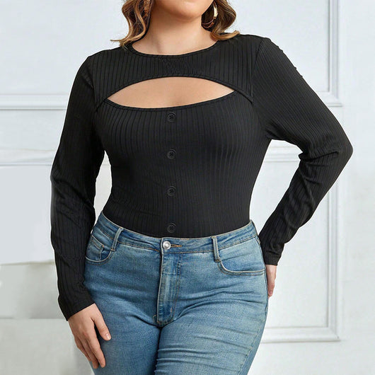 Blusa Ajustada Elegante con Detalles Calados y Mangas Largas - Image 6