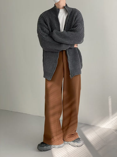 Suéter Cuello Alto Medio Hombre Primavera Otoño Estilo Relajado Color Sólido - Image 15