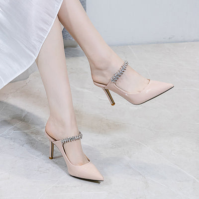 Tacones Altos Puntiagudos con Strass Europeos y Americanos - Diseño Sexy con Abertura Trasera - Image 18