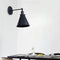 Lámpara de Pared Industrial en Hierro Forjado Negro Mate para Restaurantes y Cafés