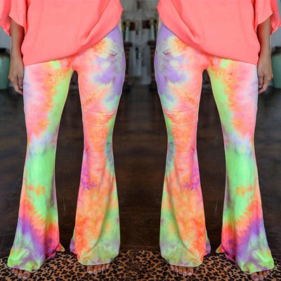 Pantalones Acampanados con Estampado Tie-Dye - Image 8