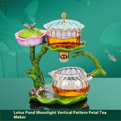 Juego de Té Kung Fu Cristal Loto Luz de Luna - Image 3