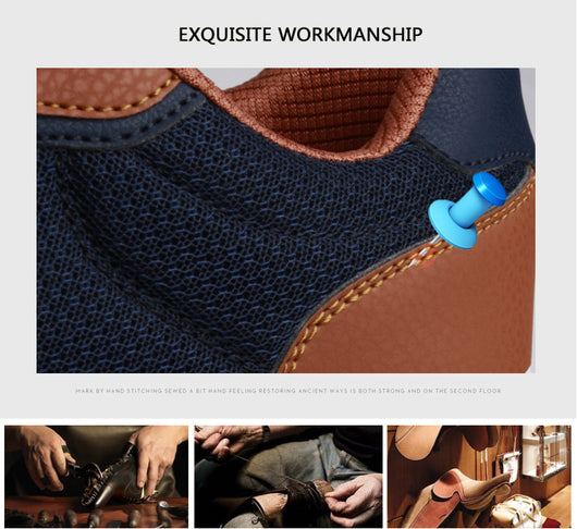 Zapatos Deportivos Casuales para Hombre - Zapatillas de Cuero Microfibra con Cordones Otoño - Image 15