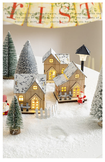 Adorno Navideño Cabaña Luminosa con Paisaje en Miniatura - Image 18
