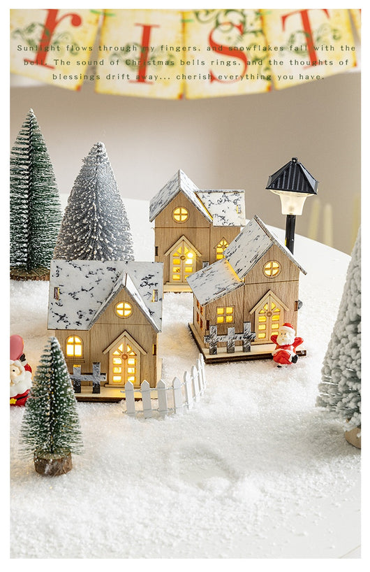 Adorno Navideño Cabaña Luminosa con Paisaje en Miniatura - Image 18