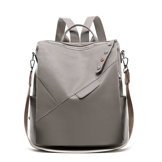 Mochila de Cuero PU Estilo Universitario para Mujer - Bolso Escolar Minimalista - Image 12