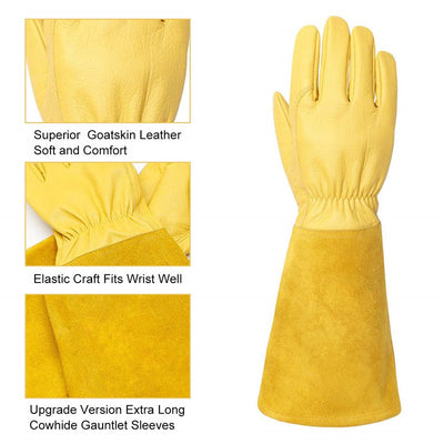 Guantes de Soldadura de Piel de Oveja de Largo Profesional - Image 11