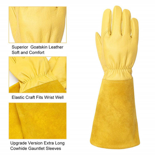 Guantes de Soldadura de Piel de Oveja de Largo Profesional - Image 11