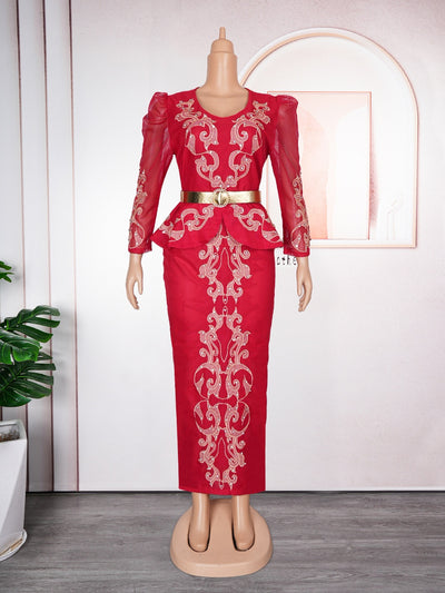 Vestido Formal de Lujo con Pedrería y Escote en V - Image 27