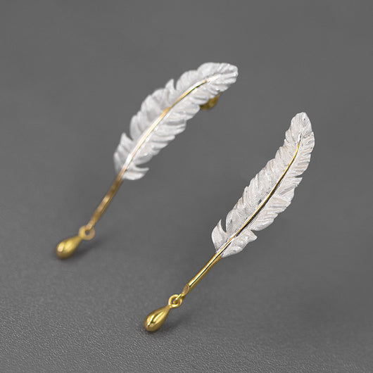 Aretes de Tinta Elegantes - Colección Pluma Retro