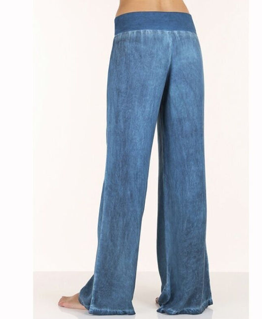 Pantalones Denim Casual de Pierna Ancha para Mujer - Image 8