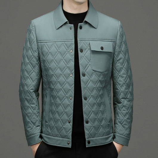 Chaqueta Acolchada Casual para Hombre con Seda de Morera