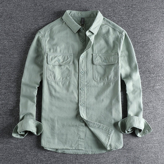 Camisa Overol Manga Larga con Diseño Moderno para Hombre - Image 11