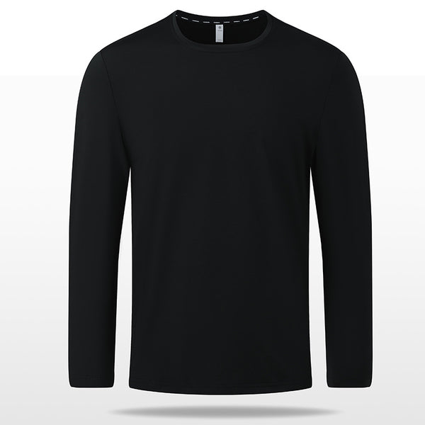 Playera Manga Larga Lisa de Algodón Premium
