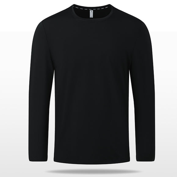 Playera Manga Larga Lisa de Algodón Premium