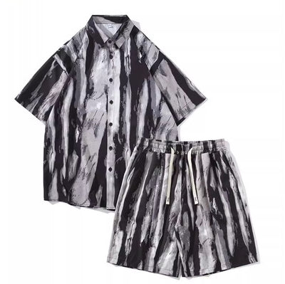 Camisa Suelta Tie-Dye con Estampado Floral para Hombre - Image 34