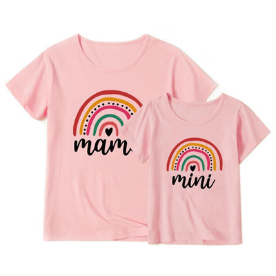 Playera Arcoíris Mamá e Hija - Conjunto Familiar de Algodón para Verano - Image 11