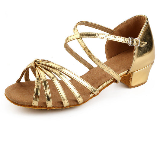 Zapatos de Danza Infantil con Tacón Medio - Suela Blanda Blanca - Image 15