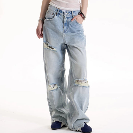 Jeans Rotos Estilo Hot Girl Retro Americano