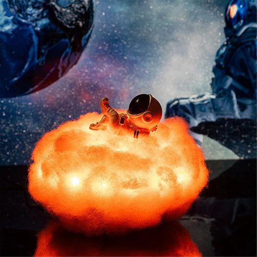 Lámpara Astronauta con Nubes LED y Efecto Arcoíris para Niños - Image 25