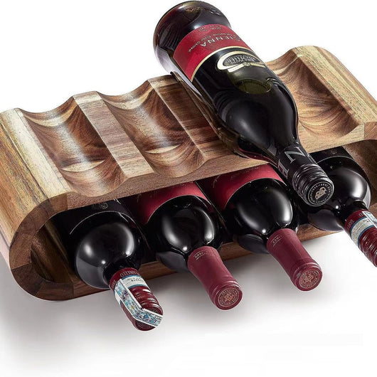 Organizador de Vinos de Madera Maciza - Estante Exhibidor Doble Capa - Image 5