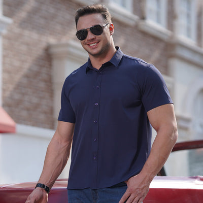 Camisa Manga Corta Transpirable Talla Grande para Hombre Verano - Image 2