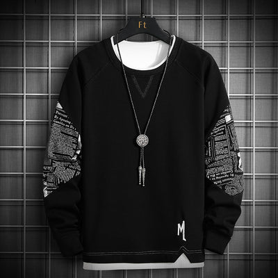 Suéter Holgado Cuello Redondo con Bloques de Color para Hombre - Image 10