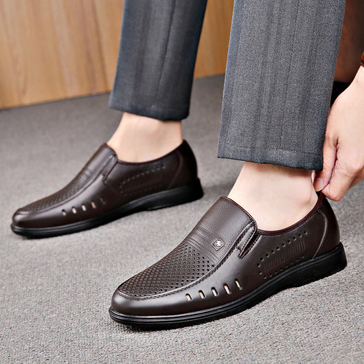 Zapatos Casuales de Cuero Genuino para Hombre - Suela Plana Antideslizante - Image 9