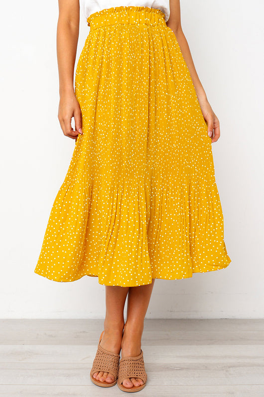 Falda Larga Plisada con Bolsillos para Mujer - Image 3