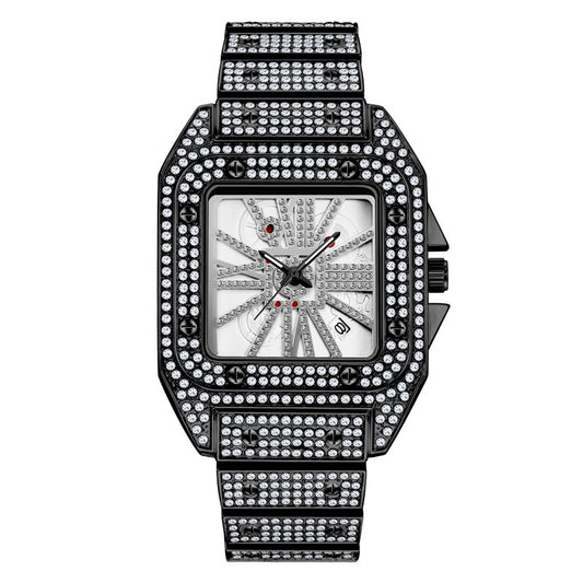 Reloj Hombre Hip Hop Diamantes Esfera Grande Cuarzo - Image 2