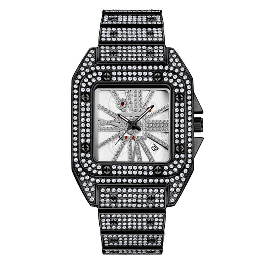 Reloj Hombre Hip Hop Diamantes Esfera Grande Cuarzo - Image 2