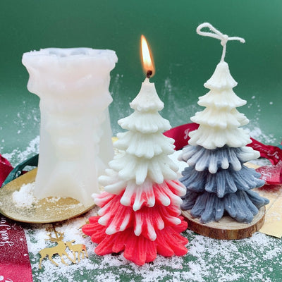 Molde de Silicona para Velas Navideñas - Árbol de Navidad