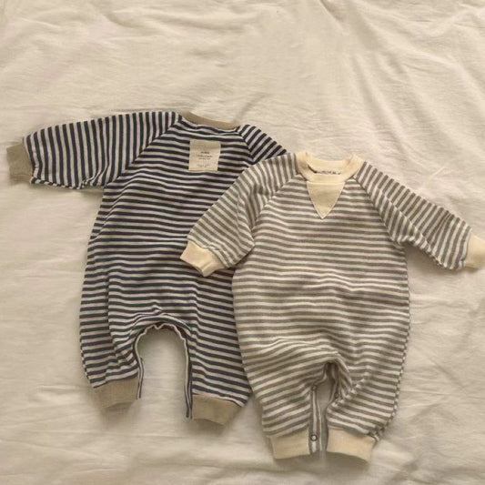 Buzo Infantil de Rayas con Cuello Redondo y Mangas Largas