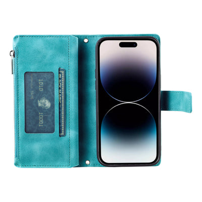 Funda Cartera Teléfono Cuero Grabado - Organizador de Tarjetas con Cierre - Image 24