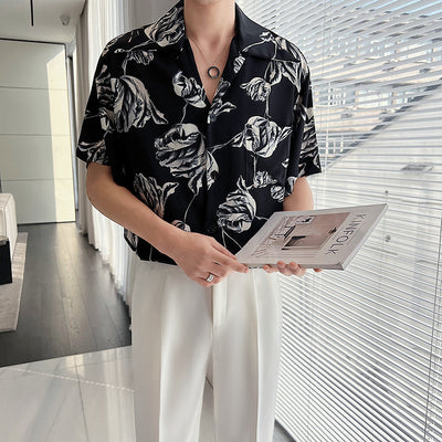 Camisa Cubana de Lino Drapeado Rosa para Verano - Image 14
