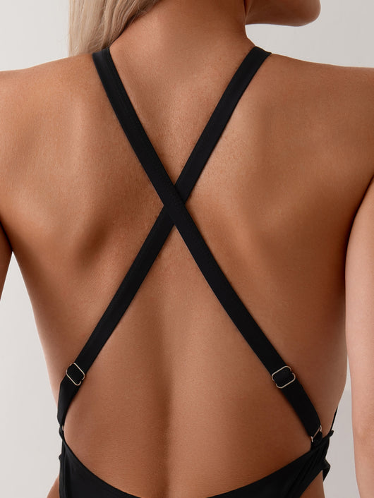 Bikini Enterizo Ajustado Cuello Alto para Mujer - Image 13