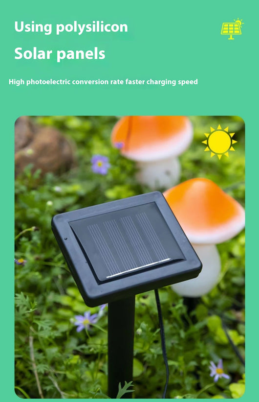 Lámpara Solar Seta para Jardín - Impermeable y Decorativa - Image 12