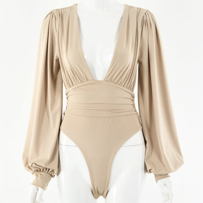 Body Ajustado Elegante con Escote en V y Mangas Largas - Image 15