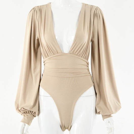 Body Ajustado Elegante con Escote en V y Mangas Largas - Image 15